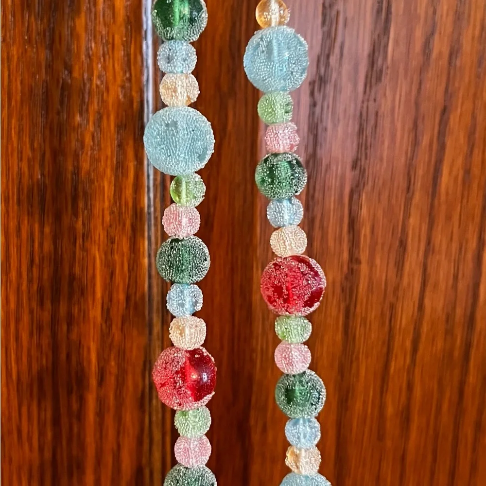 Vintage Ashland Garland Peppermint Frosted Candies 2 Strands 6 Ft Each New